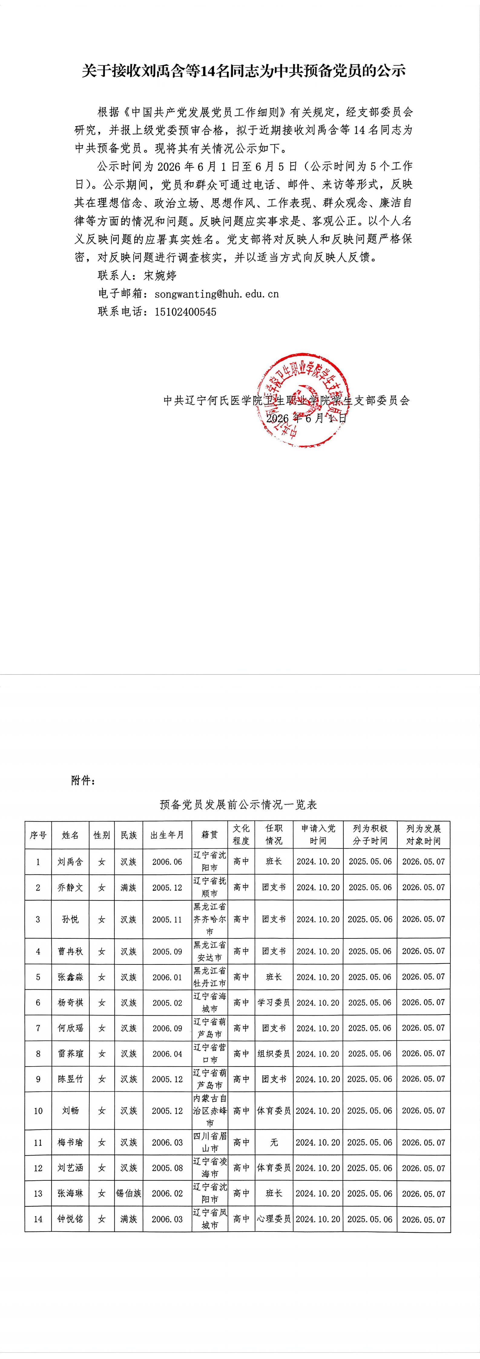 关于接收刘禹含等14名同志为中共预备党员的公示_00.png
